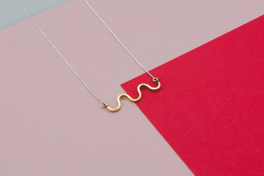 Golden Noodle Necklace